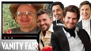 Jonathan Bailey, Andrew Garfield, Harris Dickinson & Riz Ahmed Watch Iconic Videos | Vanity Fair