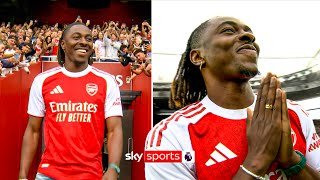 Ebere Eze unveiled to Arsenal fans at the Emirates 🔴