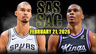 San Antonio Spurs vs Sacramento Kings Full Game Highlights – February 21, 2026 | NBA Season