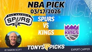 Spurs vs. Kings NBA Betting Odds & Picks, 3/17/26 | Night Moves Show