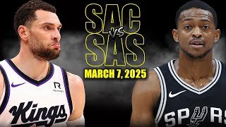 Sacramento Kings vs San Antonio Spurs Full Game Highlights - March 7, 2025 | NBA Regular Season
