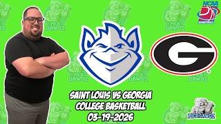 Saint Louis vs Georgia 3/19/26 Free College Basketball Picks and Predictions | March Madness