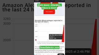 Alexa Servers Are Down. The downdetector FTW! #alexa #amazon #iot #server #outage #downdetector