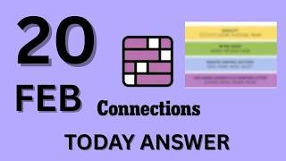 Connections NYT Hints Today | Feb 20, 2026 (Friday) – Clues, Groups & Answers Explained