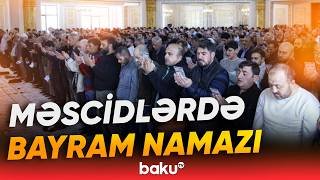 Azərbaycan məscidlərində Ramazan bayramı namazı qılınır - Baku TV
