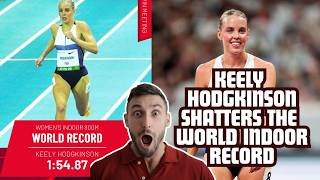Keely Hodgkinson 🇬🇧 destroyed the World Record in the women's 800m at the Meeting Lievin,😳1:54.87!