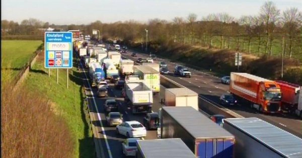 Two lanes closed on M6 northbound in Cheshire causing long delays following crash