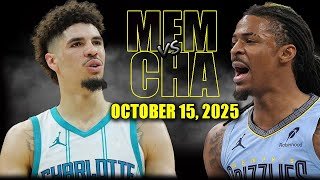 Memphis Grizzlies vs Charlotte Hornets Full Game Highlights - October 15, 2025 | NBA Preseason