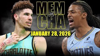 Memphis Grizzlies vs Charlotte Hornets Full Game Highlights – January 28, 2026 | NBA Season