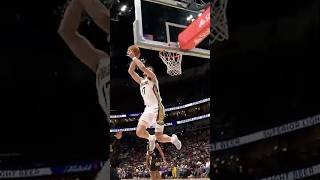 Karlo Matkovic throws down 180 alley oop slam dunk #pelicans #cavaliers #highlights