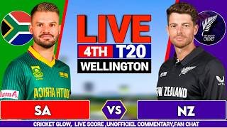 🔴Live: New Zealand vs South Africa, 4th T20 Wellington | NZ vs SA Match | live Score & Commentary