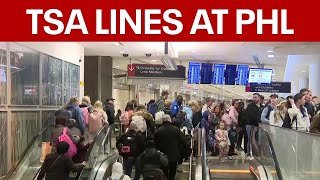 3 TSA checkpoints remain closed at Philadelphia International Airport, long lines form overnight
