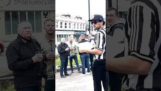 Wearing a Newcastle Top in Sunderland!