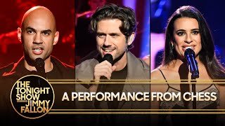 Aaron Tveit, Lea Michele and Nicholas Christopher Perform a Medley of Songs from Chess