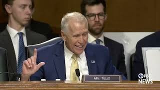 WATCH: Sen. Tillis calls for Noem's resignation in full questioning at oversight hearing