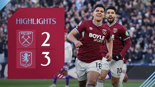 West Ham 2-3 Aston Villa | Fernandes Scores Fastest Goal of the Season! | Highlights