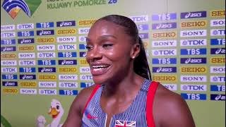 Dina Asher-Smith after 60m final at World Indoor Championships