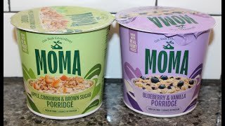 MOMA Porridge: Apple, Cinnamon & Brown Sugar and Blueberry & Vanilla Review