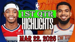 New York Knicks vs Washington Wizards 1st Qtr Mar 22.2026 Highlights | NBA hightlight
