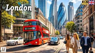 London Walking Tour | Experience London's Tallest Skyscrapers to Iconic Tower Bridge | True 4K