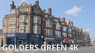 GOLDERS GREEN Town Centre Walk, Sunny Spring Friday / London NW11 – N098 [4K]