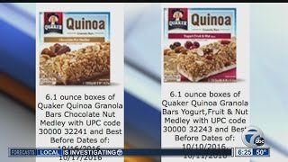 Quaker Oats recall: granola bars may contain listeria