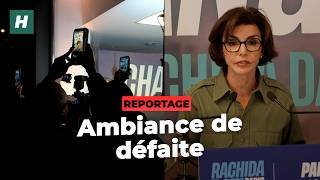 Au QG de Rachida Dati, l'ambiance de la soirée électorale était à l'image de son résultat