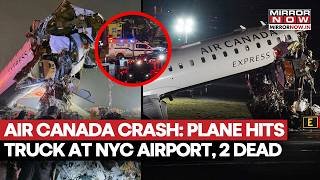 New York Plane Crash: Air Canada Hits Truck At La Guardia Airport, 2 Dead, Over 70 Injured | Watch