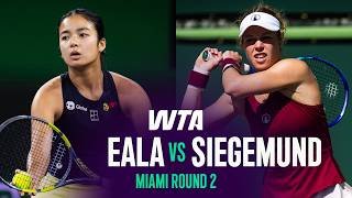 Alexandra Eala vs. Laura Siegemund | 2026 Miami Open Round 2 | WTA Match Highlights