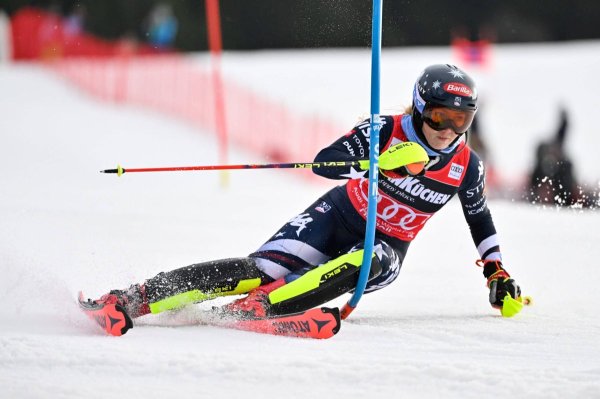 Mikaela Shiffrin wins record ninth slalom race of World Cup season, on brink of overall title