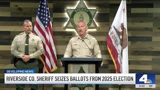 Riverside sheriff Chad Bianco seizes ballots from 2025 election