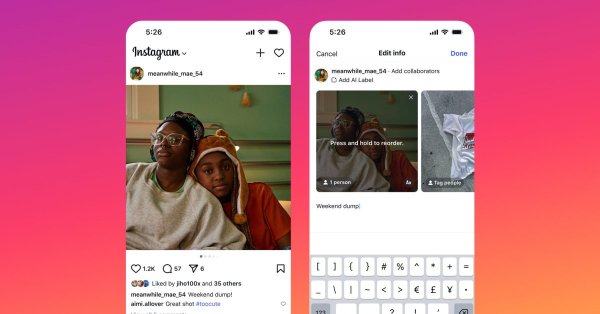 Instagram now lets you reorder carousel images after publishing - 9to5Mac