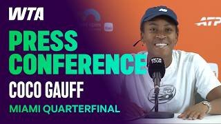 "It was just down to who could be more physical" | Coco Gauff Press Conference Miami Quarterfinal