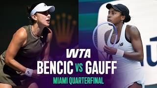 Belinda Bencic vs. Coco Gauff | 2026 Miami Open Quarterfinals | WTA Match Highlights