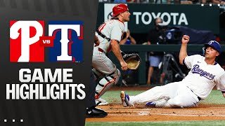 Phillies vs. Rangers Game Highlights (8/9/25) | MLB Highlights