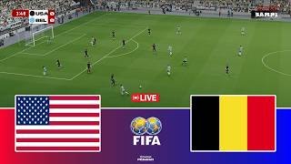 🔴LIVE : USA vs BELGIUM - International Friendly 2026 - Video Game Simulation
