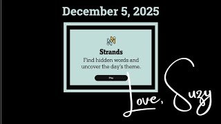 Strands Theme of the Day for December 5, 2025: Feeling peckish?