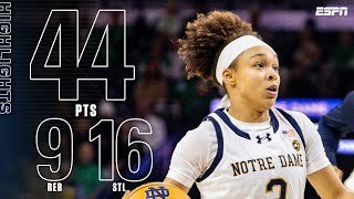 HANNAH HIDALGO SHOW 🍿 Drops career-high 44 PTS & NCAA RECORD 16 STL | ESPN College Basketball