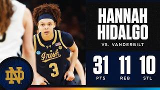 Hannah Hidalgo triple double: 31 points, 11 rebounds, TEN steals vs. Vanderbilt in Sweet 16 win