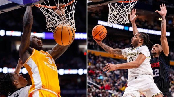 Former Ohio State roommates Felix Okpara, Roddy Gayle to meet in Tennessee vs. Michigan Elite Eight showdown