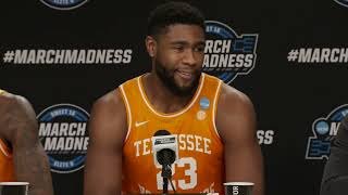 Sweet 16: Tennessee's Ja'Kobi Gillespie, Felix Okpara, Jaylen Carey REACT to Win Over Iowa State