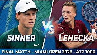Live: Jannik Sinner Vs Jiri Lehecka - Miami Open 2026 ATP 1000 Preview - Final - Official game ATP