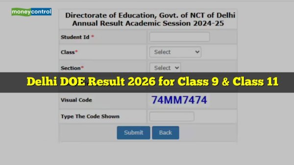 Delhi DoE Result 2026 for Class 9, Class 11 OUT today @ edudel.nic.in; direct link here- Moneycontrol.com