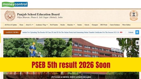 PSEB Class 5 Result 2026 expected soon @ pseb.ac.in; check date and direct link here- Moneycontrol.com
