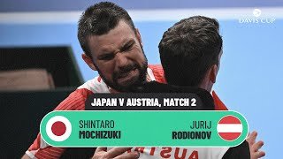 Shintaro Mochizuki v Jurij Rodionov | Japan v Austria | 2026 Davis Cup Qualifiers Highlights