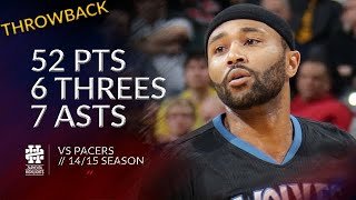 Mo Williams 52 pts 6 threes 7 asts vs Pacers 14/15 season