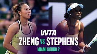 Qinwen Zheng vs. Sloane Stephens | 2026 Miami Open Round 2 | WTA Match Highlights