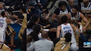 4 EJECTED for FIGHT between OKC Thunder and Washington Wizards 😳