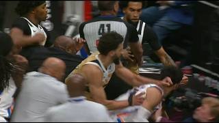 Justin Champagnie smacks Ajay Mitchell in the face and a brawl erupts - 4 ejections