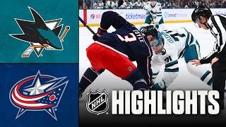 Sharks vs. Blue Jackets | NHL Highlights | March 28, 2026